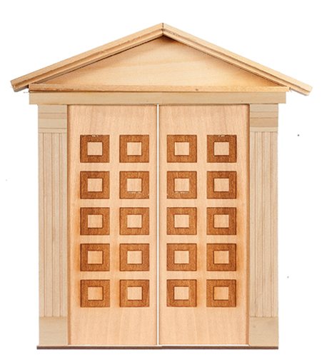 Dollhouse Miniature DOOR, DOUBLE - FEDERAL - TWO 10 PANEL
